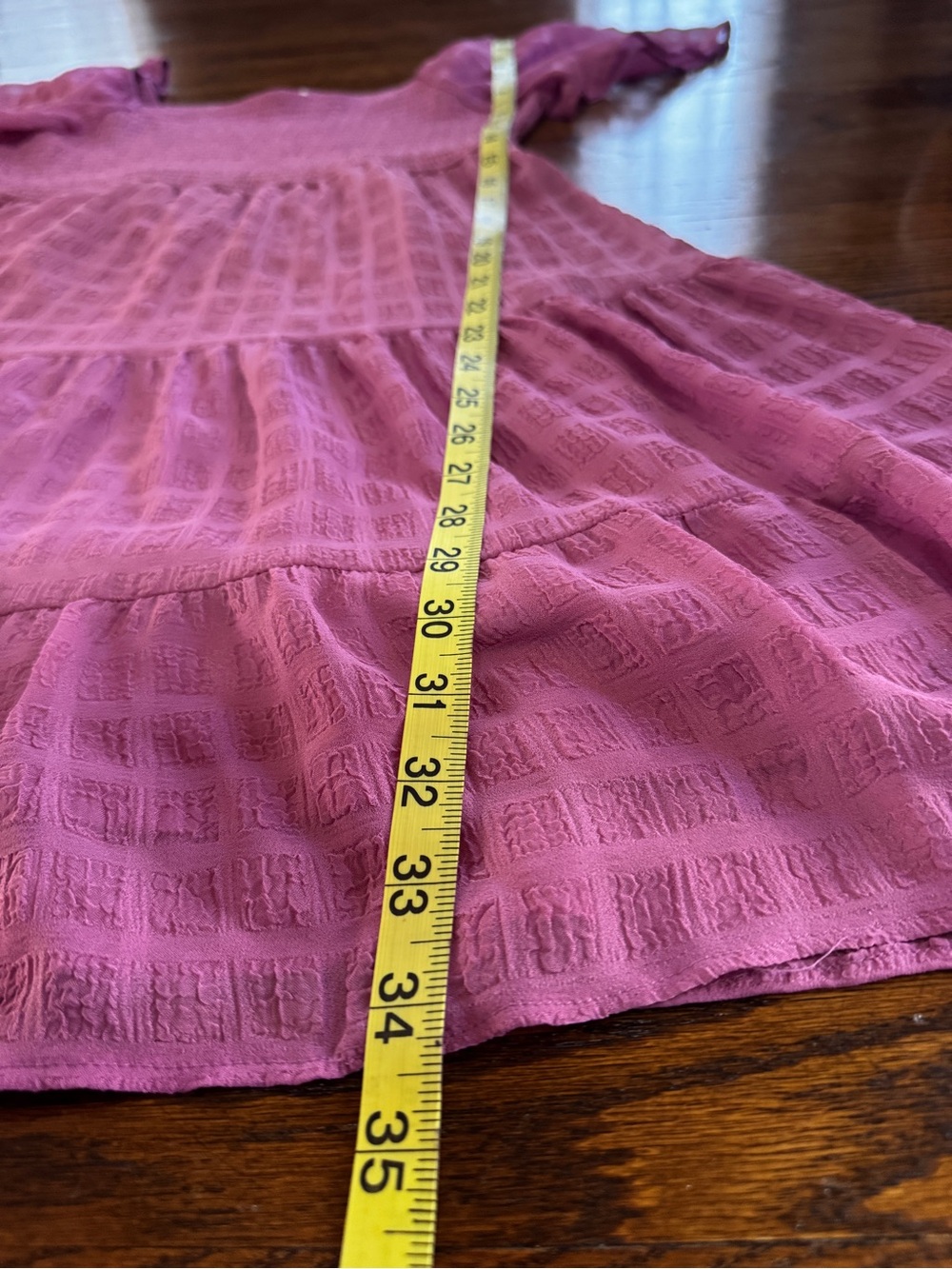 Girls' Pink Tiered Puff-Sleeve Dress size Large - Picture 9 of 9